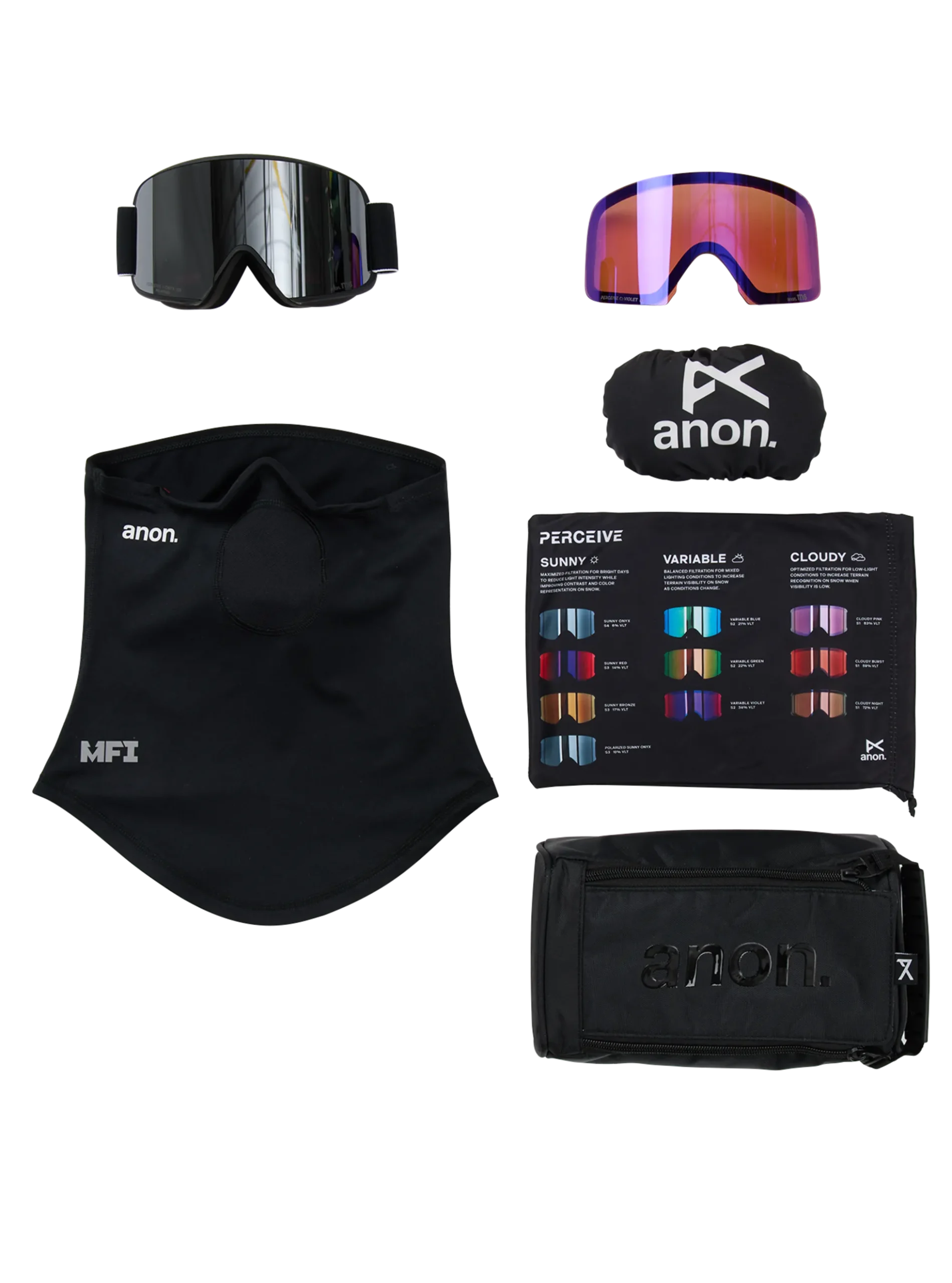 Anon M6 Goggles + Polarized Perceive Lens + MFI® Face Mask