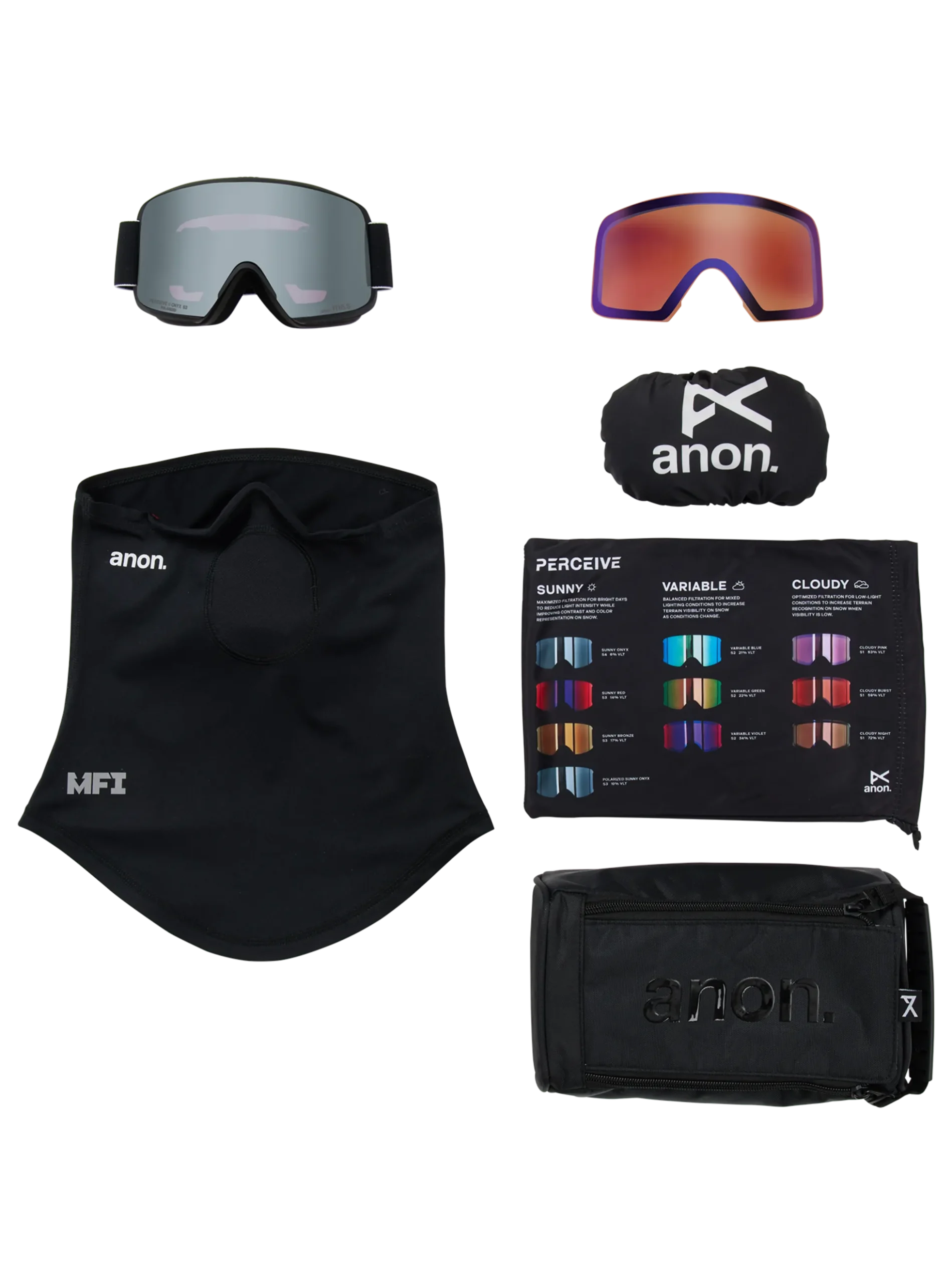 Anon M6S Goggles + Polarized Perceive Lens + MFI® Face Mask
